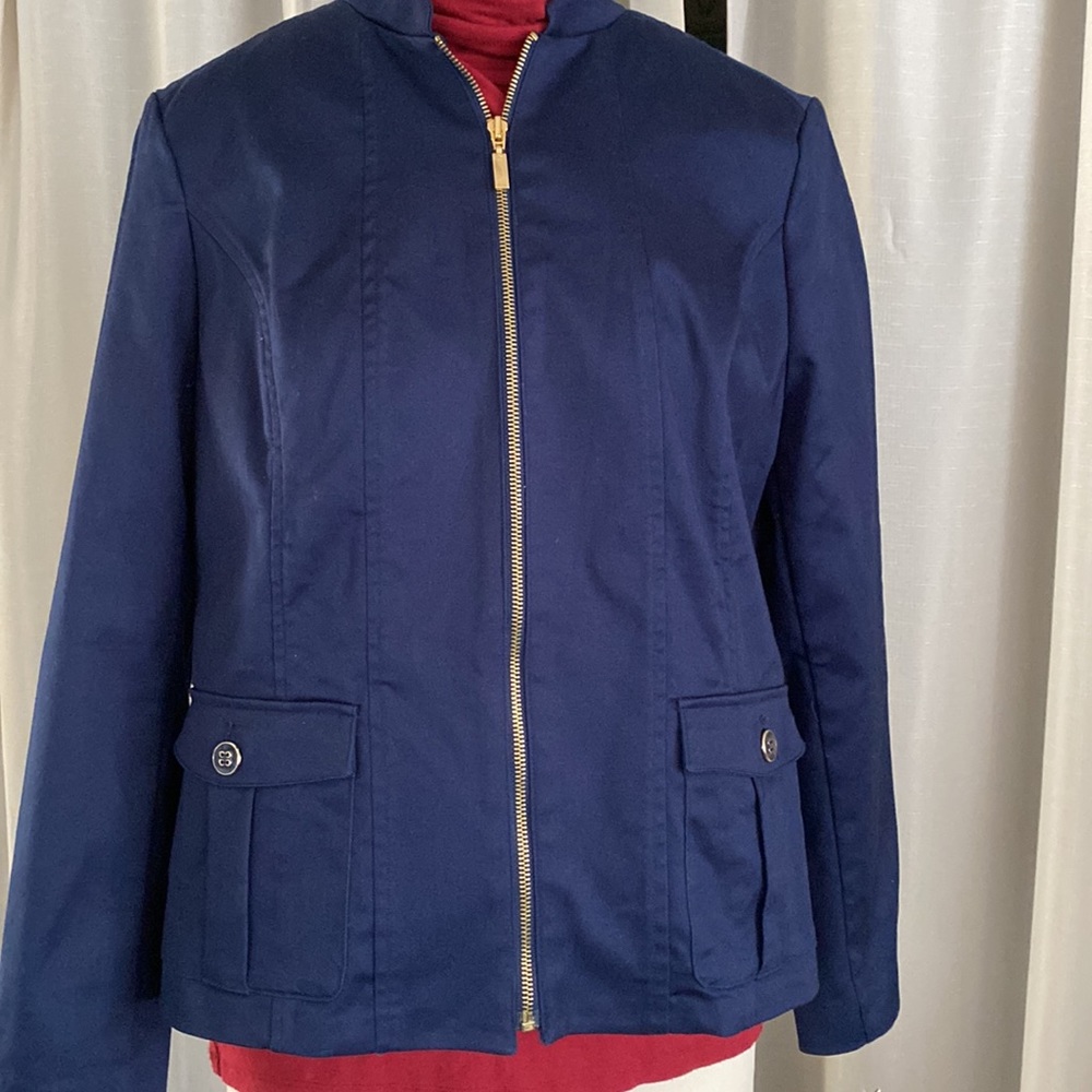 Sz 16 CHARTER CLUB  navy blue, jacket, blazer